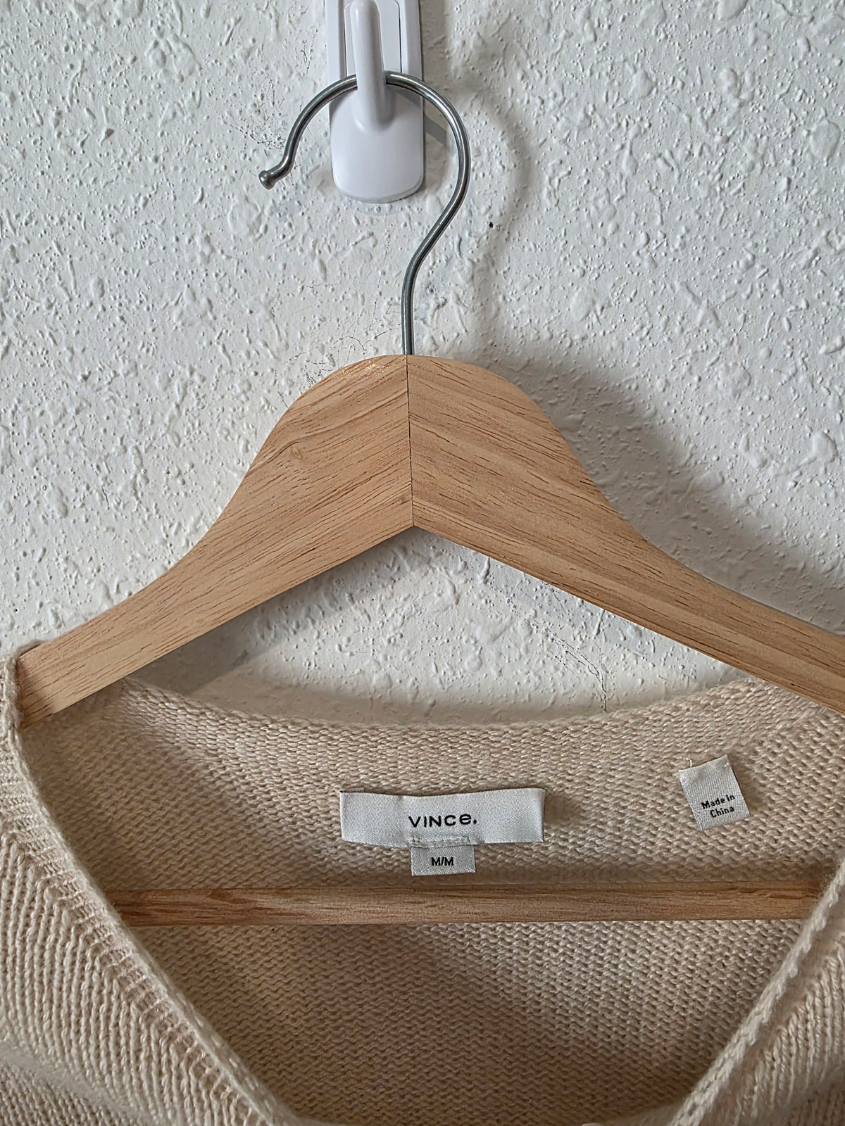 Vince Cream Wool Cashmere Sweater (M)