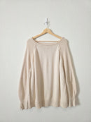Aerie Oat Oversized Cotton Sweater (M)