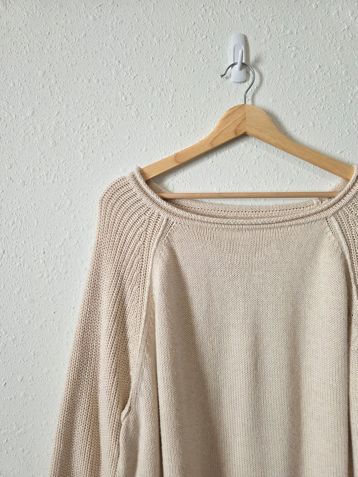 Aerie Oat Oversized Cotton Sweater (M)