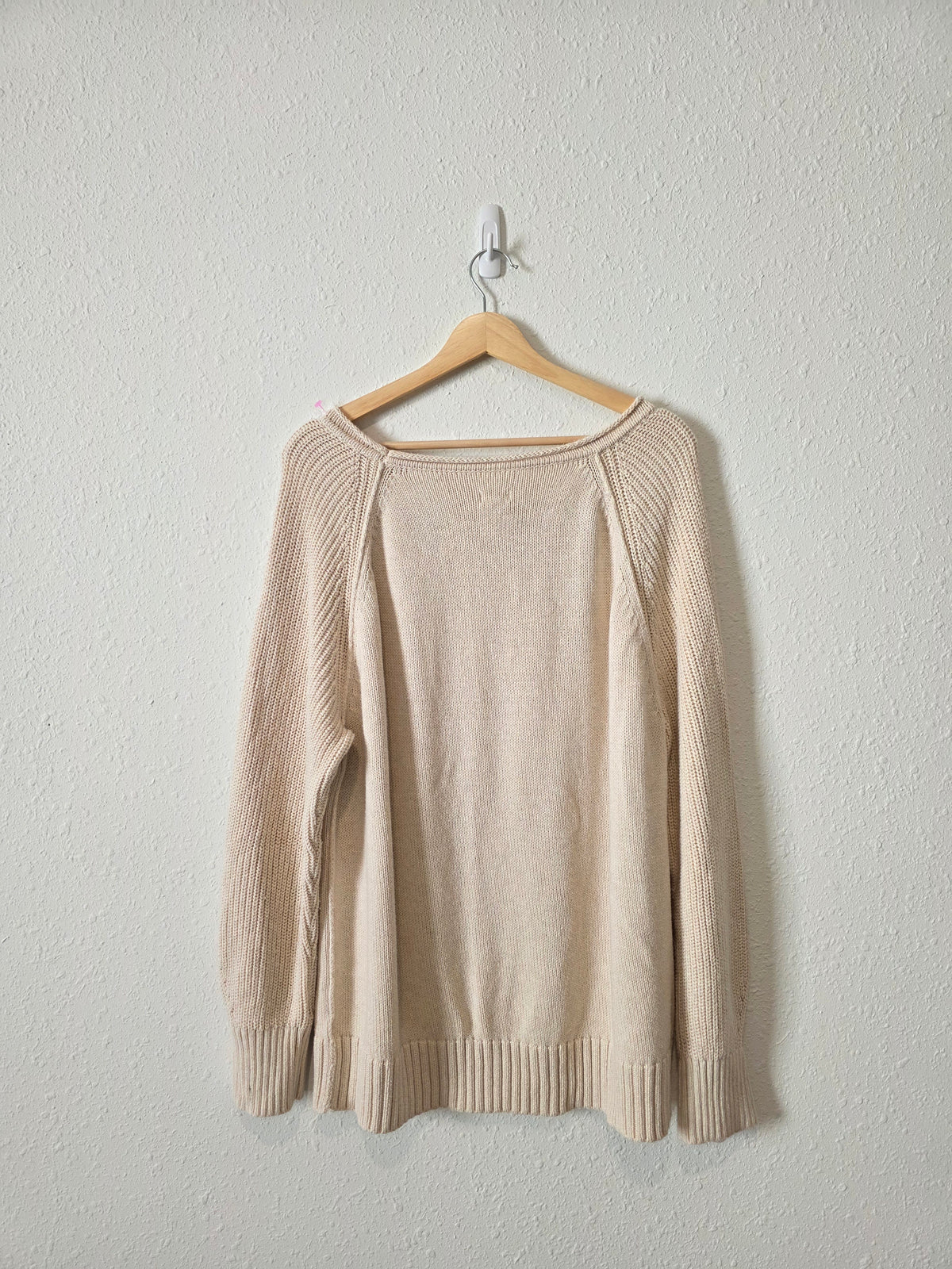 Aerie Oat Oversized Cotton Sweater (M)