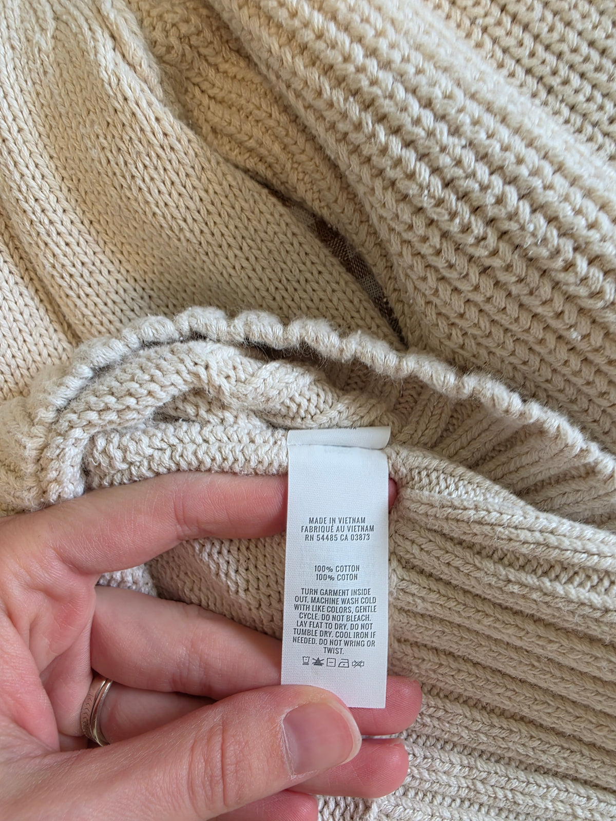 Aerie Oat Oversized Cotton Sweater (M)