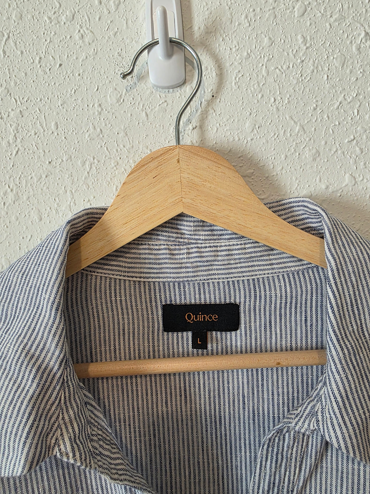 Quince Linen Striped Popover Top (L)