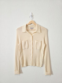J.Crew Merino Wool Button Up Sweater (L)