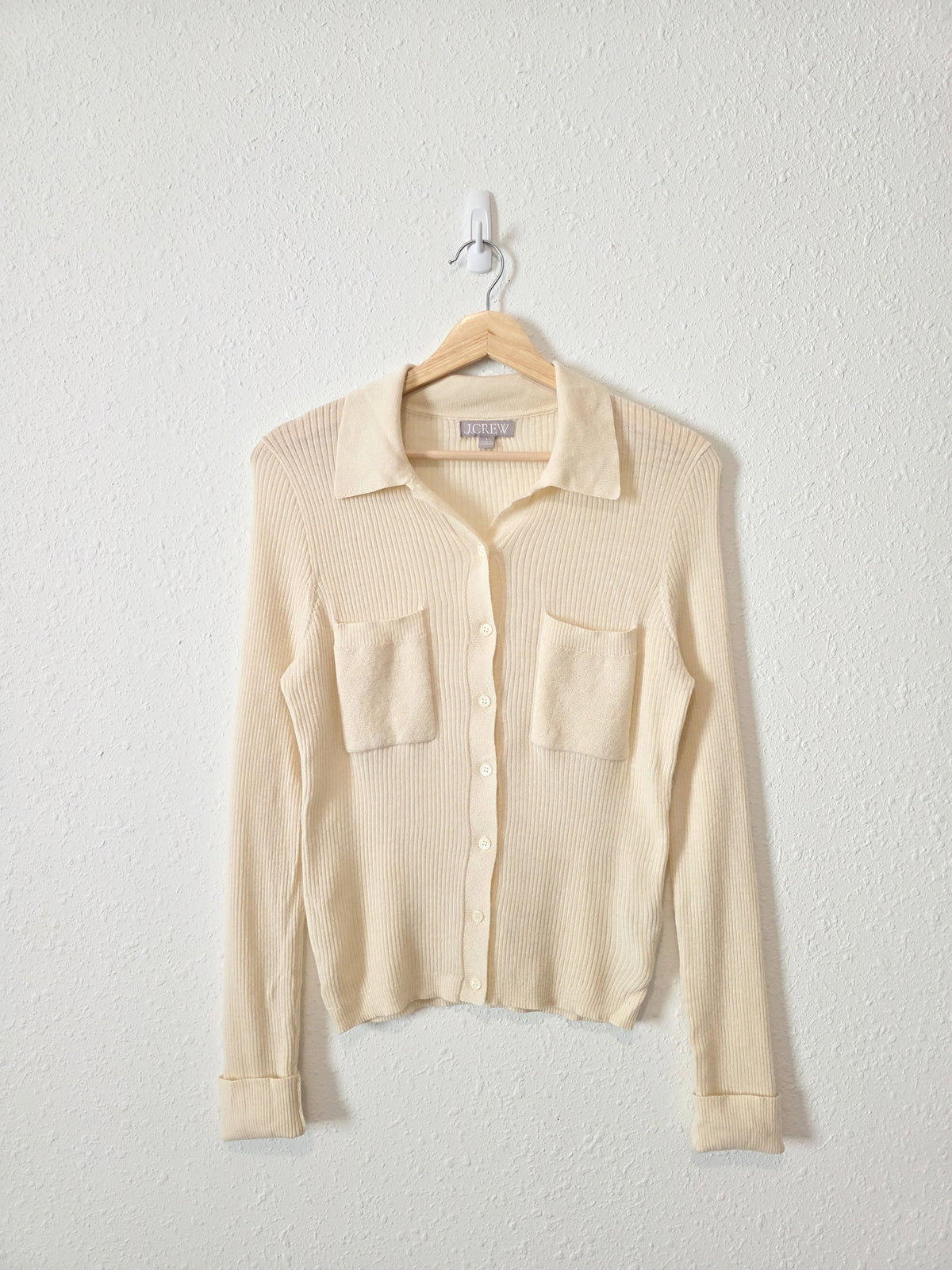 J.Crew Merino Wool Button Up Sweater (L)