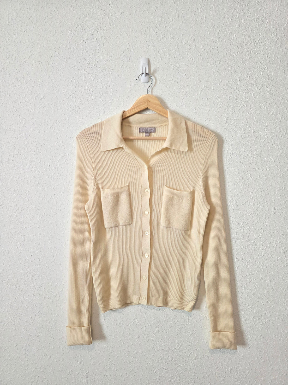 J.Crew Merino Wool Button Up Sweater (L)