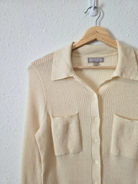 J.Crew Merino Wool Button Up Sweater (L)