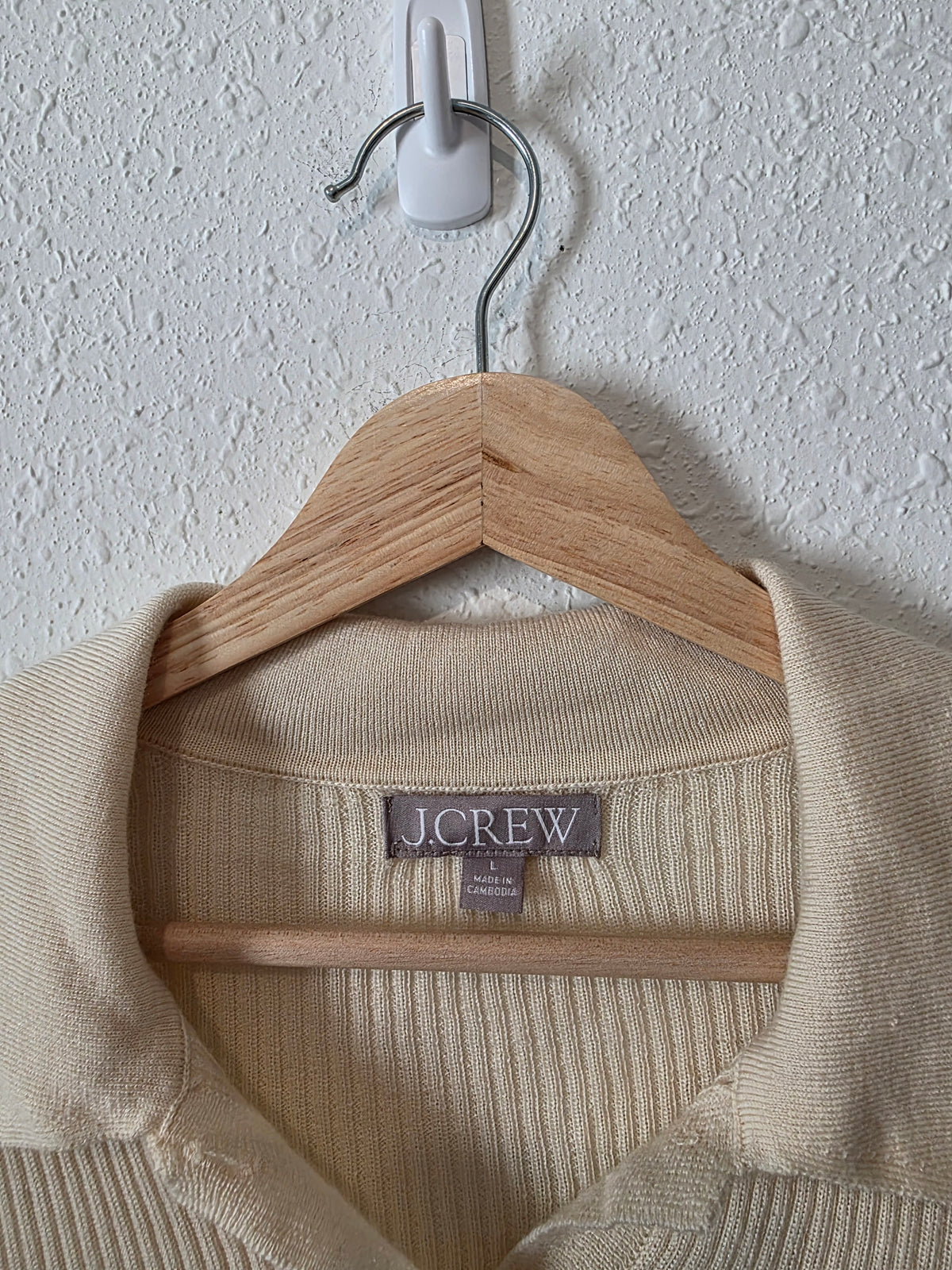 J.Crew Merino Wool Button Up Sweater (L)