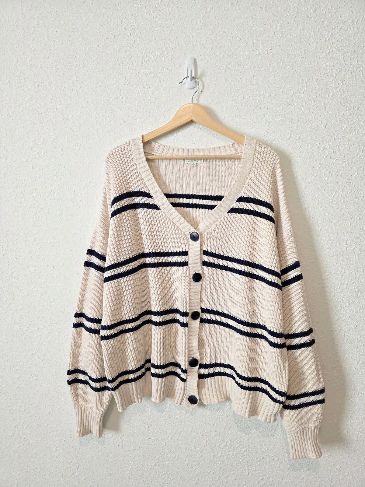 Z Supply Striped Cotton Cardigan (M)