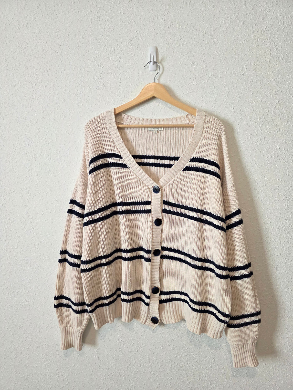 Z Supply Striped Cotton Cardigan (M)