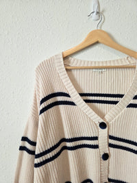 Z Supply Striped Cotton Cardigan (M)