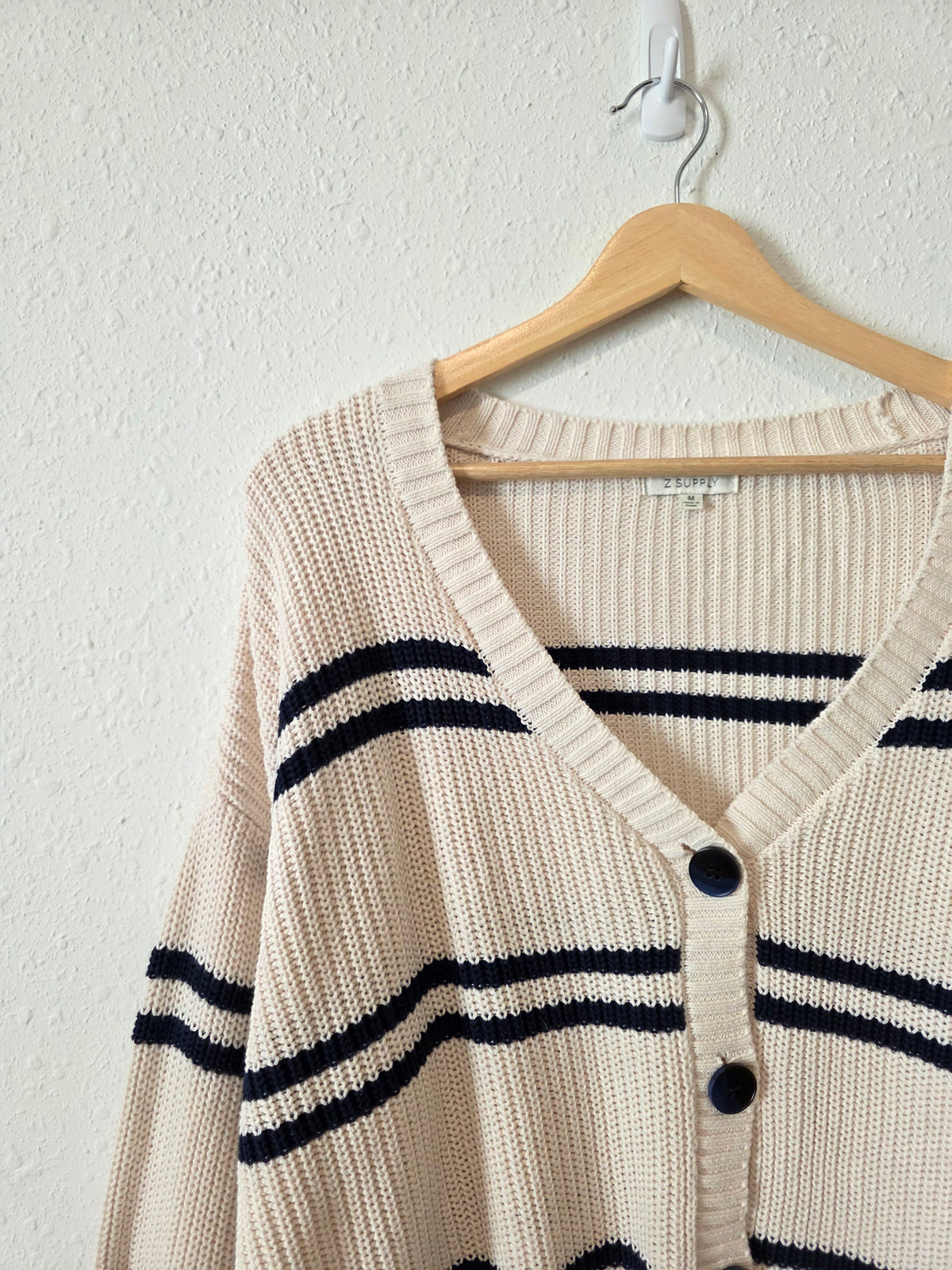 Z Supply Striped Cotton Cardigan (M)