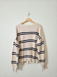 Z Supply Striped Cotton Cardigan (M)
