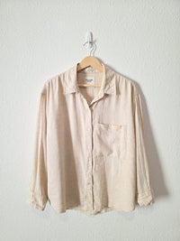 Abercrombie Linen Blend Button Up Shirt (M)