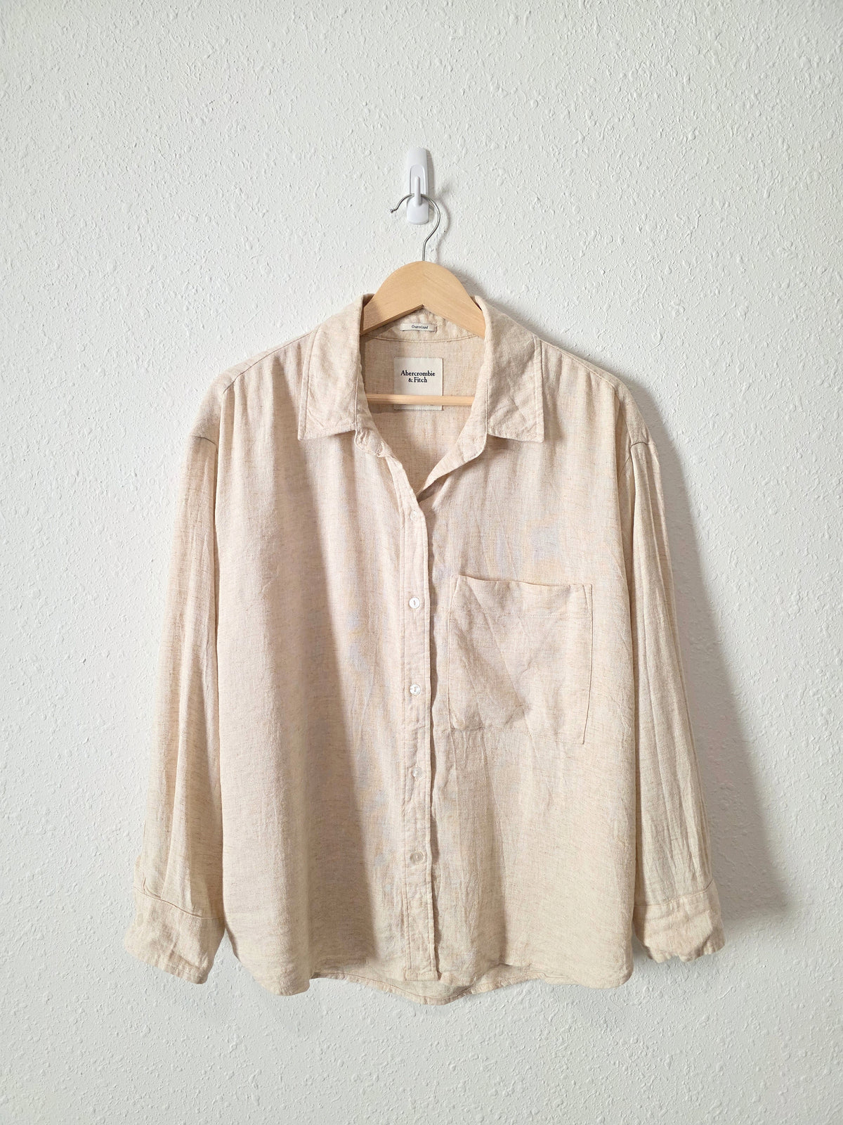 Abercrombie Linen Blend Button Up Shirt (M)