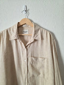 Abercrombie Linen Blend Button Up Shirt (M)