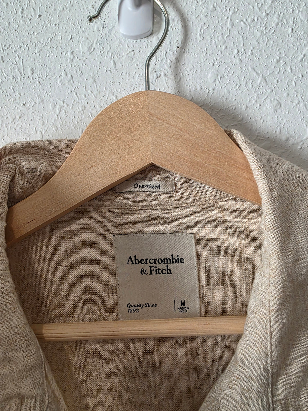 Abercrombie Linen Blend Button Up Shirt (M)