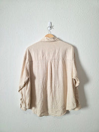 Abercrombie Linen Blend Button Up Shirt (M)