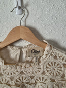 Anthropologie Crochet Embroidered Top (XL)