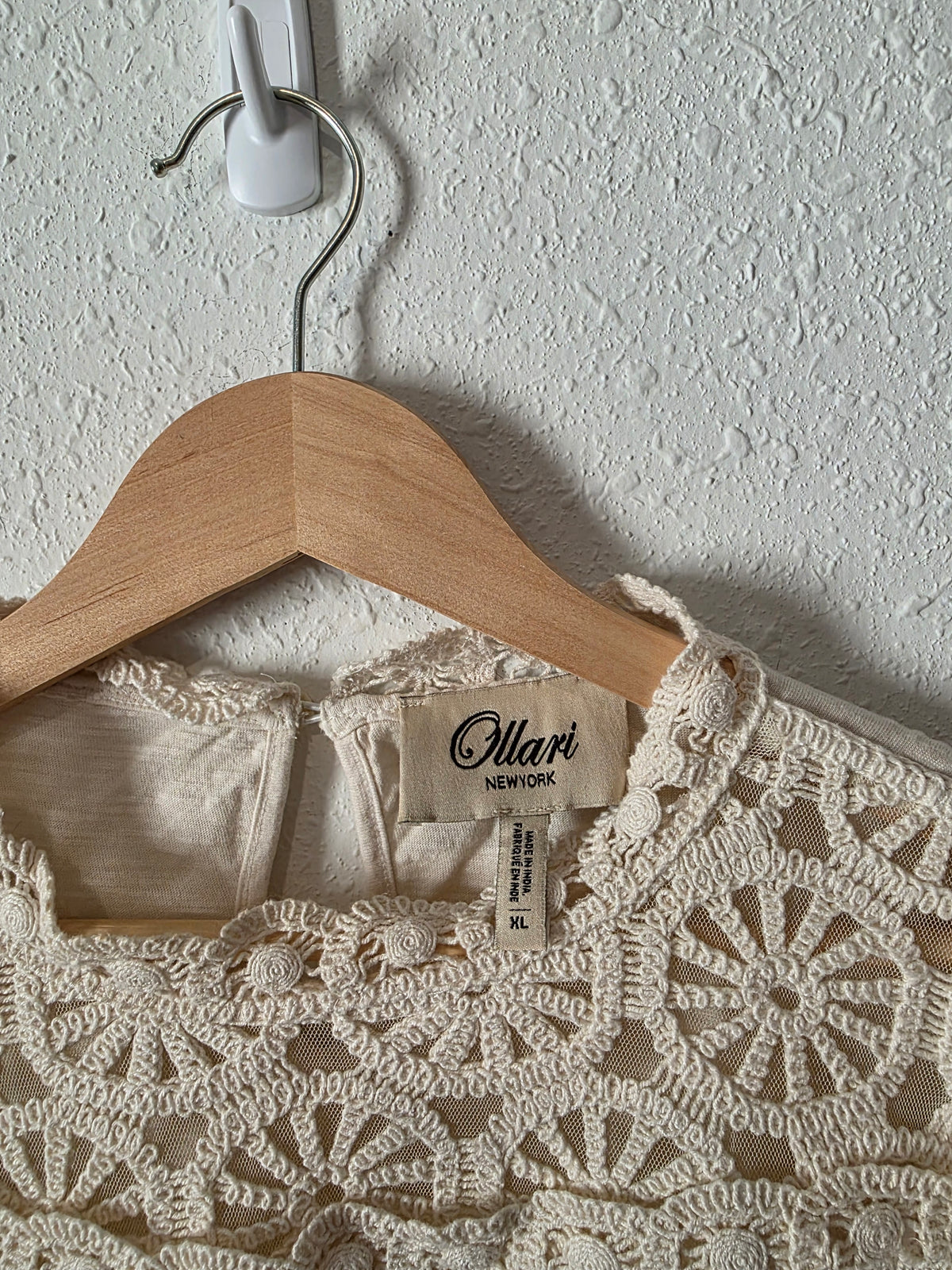 Anthropologie Crochet Embroidered Top (XL)