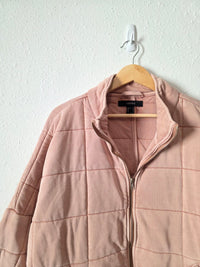Blush Quilted Zip Up Jacket (L)
