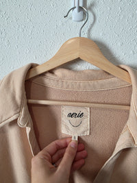 Aerie V Neck Collared Sweatshirt Tee (XL)