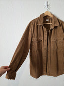 Brown Corduroy Button Up Shirt Jacket (M)