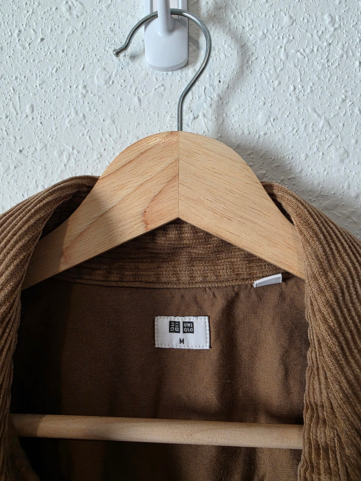 Brown Corduroy Button Up Shirt Jacket (M)