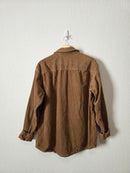 Brown Corduroy Button Up Shirt Jacket (M)