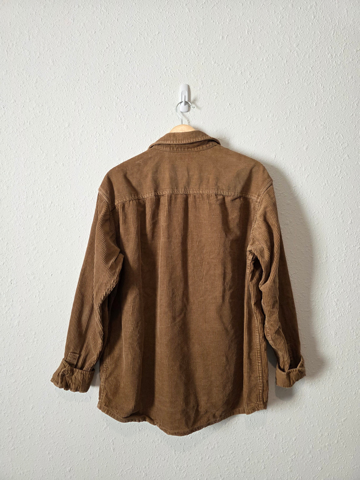 Brown Corduroy Button Up Shirt Jacket (M)