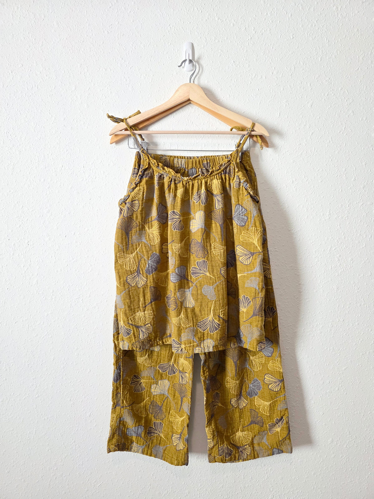 Ginkgo Print Cotton Matching Set (S/M)