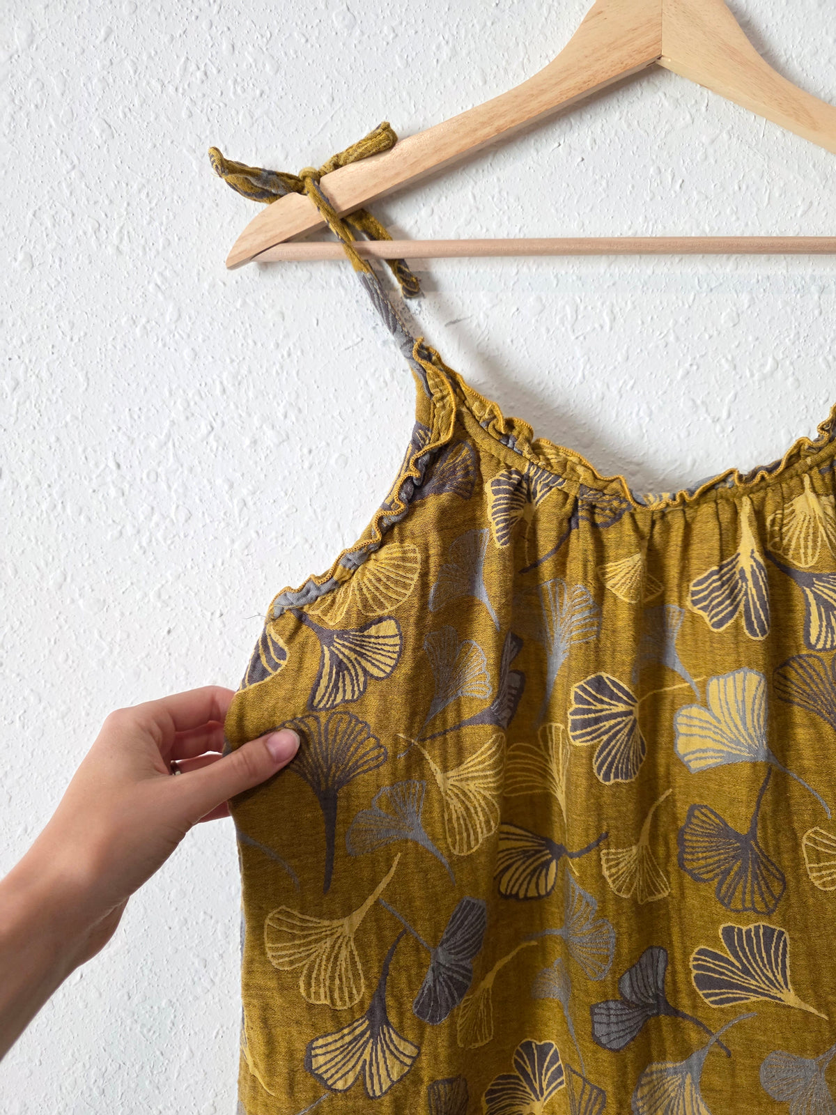 Ginkgo Print Cotton Matching Set (S/M)