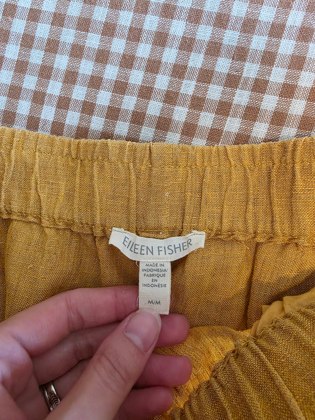 Eileen Fisher Organic Linen Barrel Pants (M)