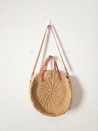 Woven Straw Circle Bag