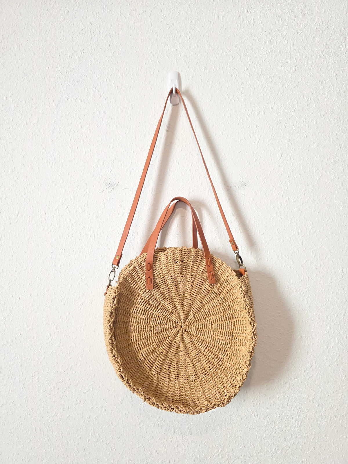 Woven Straw Circle Bag