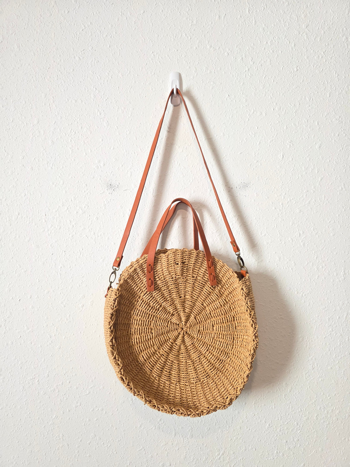 Woven Straw Circle Bag
