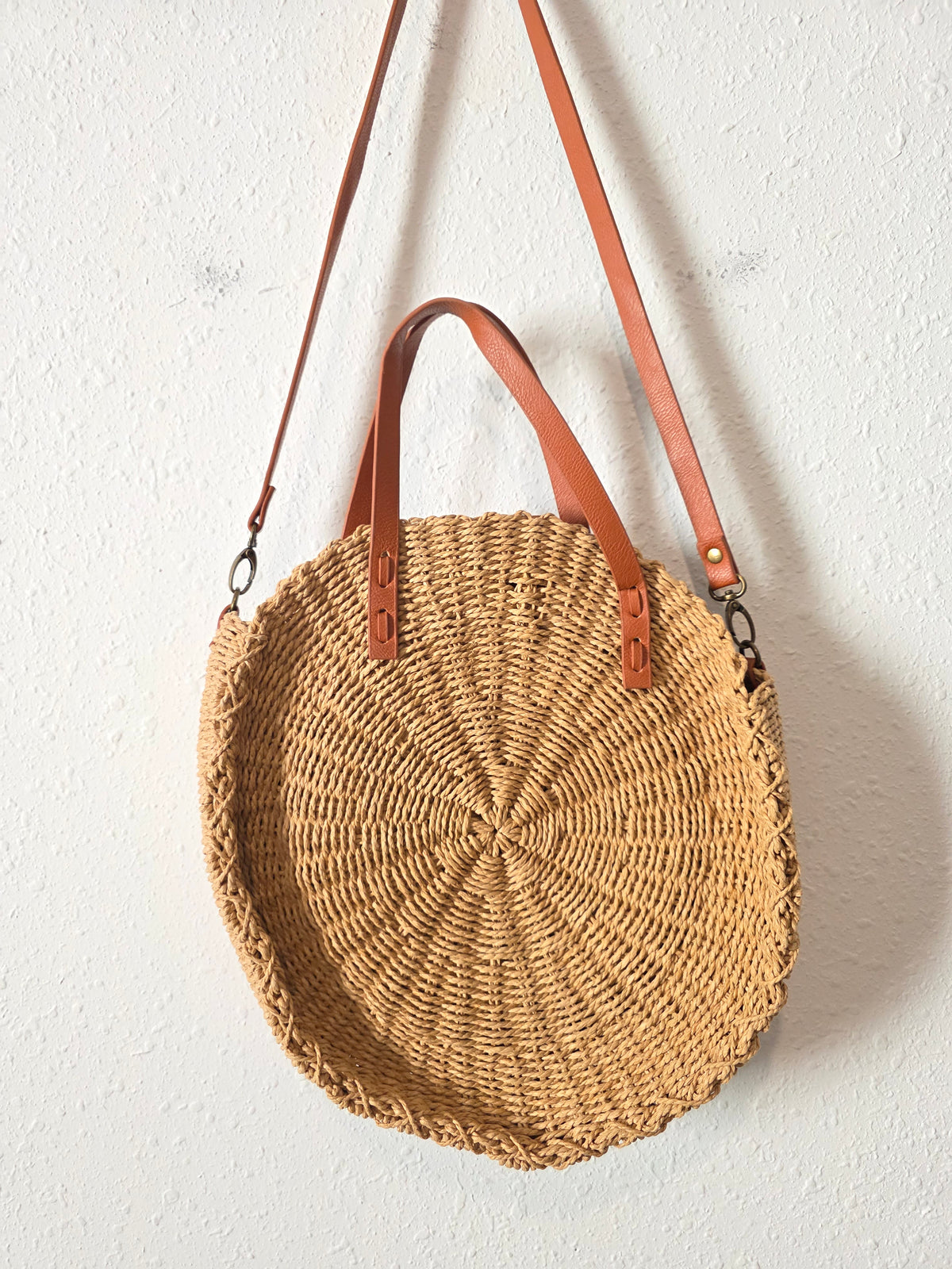 Woven Straw Circle Bag