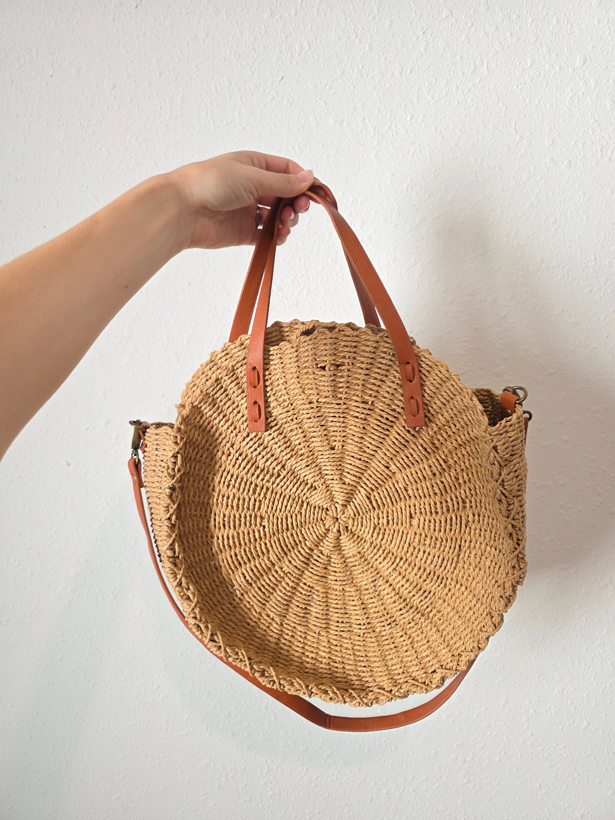 Woven Straw Circle Bag
