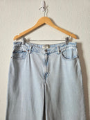 Abercrombie Light Wash Wide Leg Jeans (32/14 short)