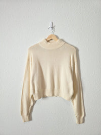 Wilfred Mock Neck Wool Cotton Sweater (S)