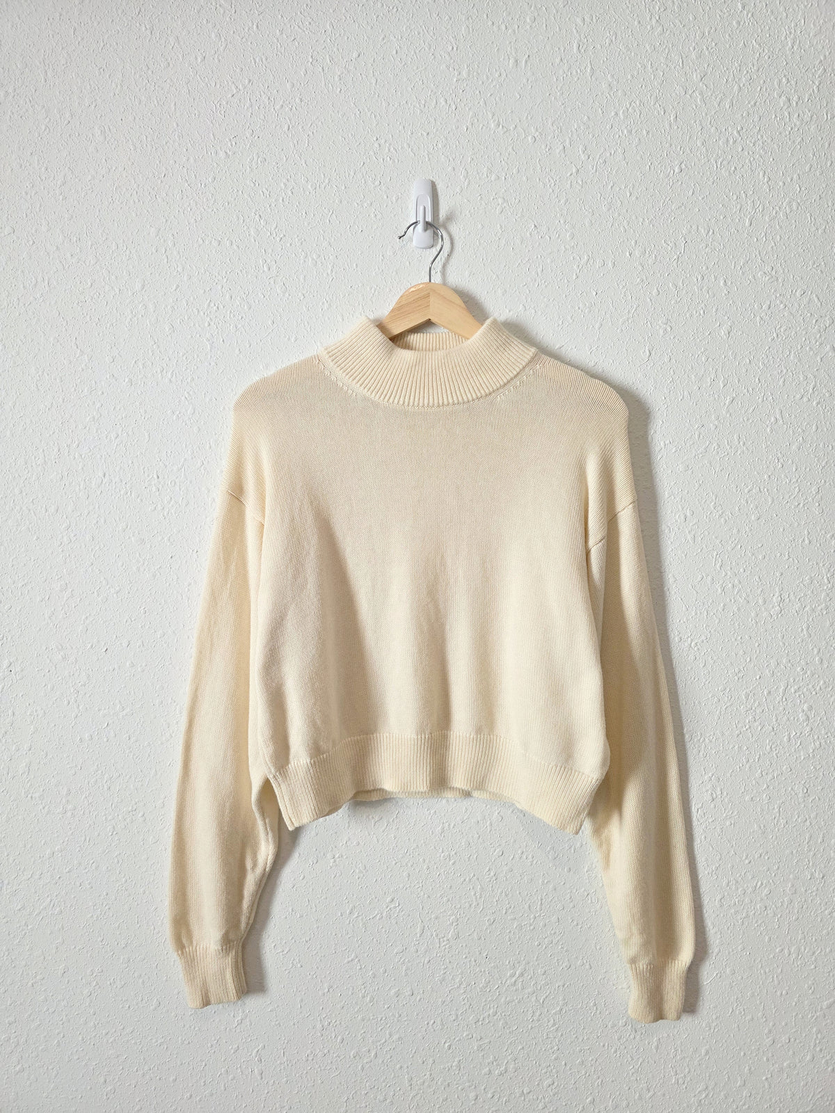 Wilfred Mock Neck Wool Cotton Sweater (S)
