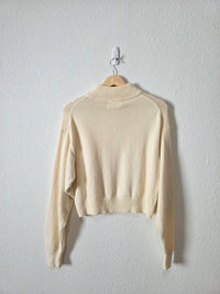 Wilfred Mock Neck Wool Cotton Sweater (S)