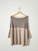 Striped Cashmere Relaxed Sweater (S)
