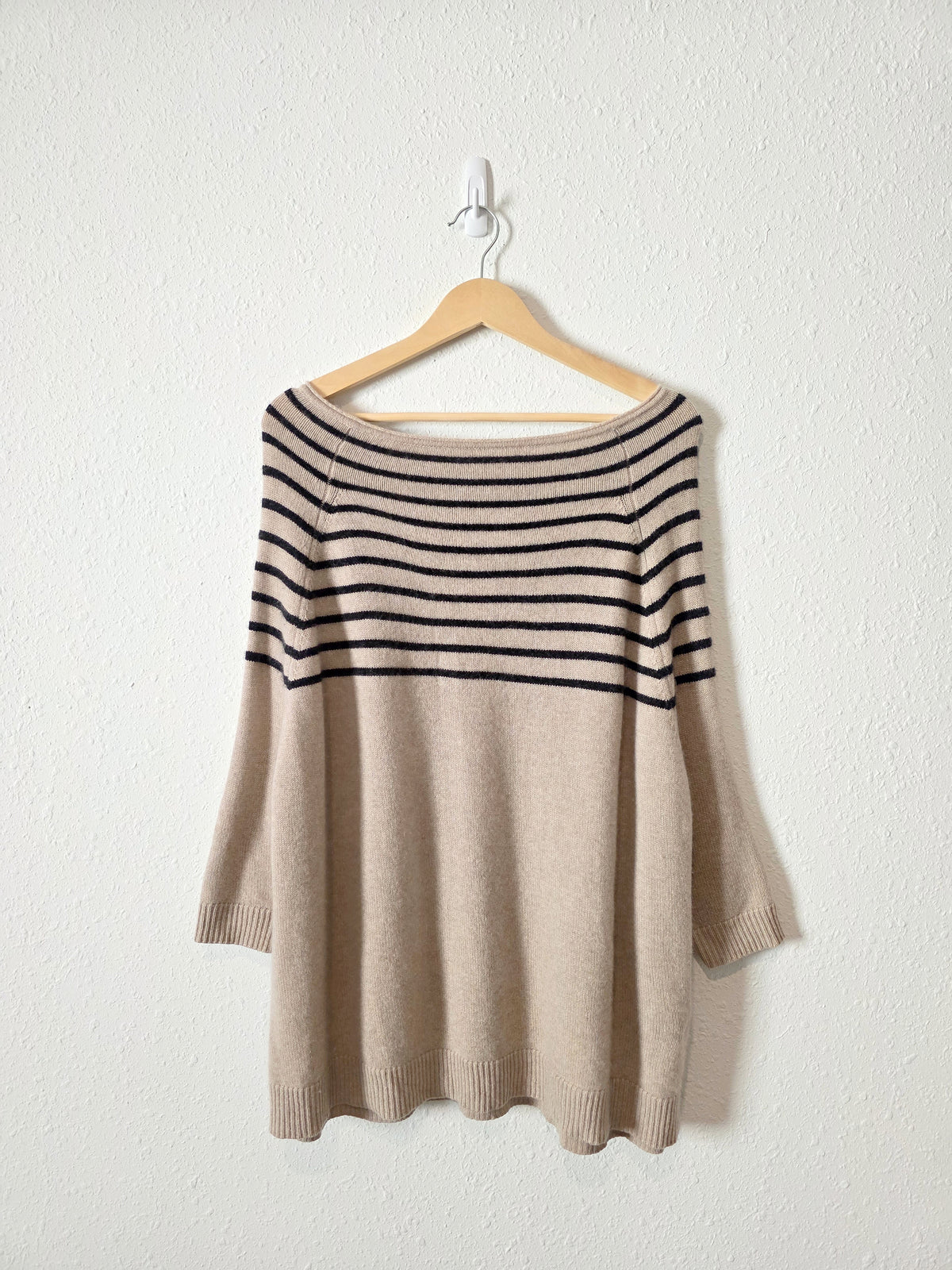 Striped Cashmere Relaxed Sweater (S)