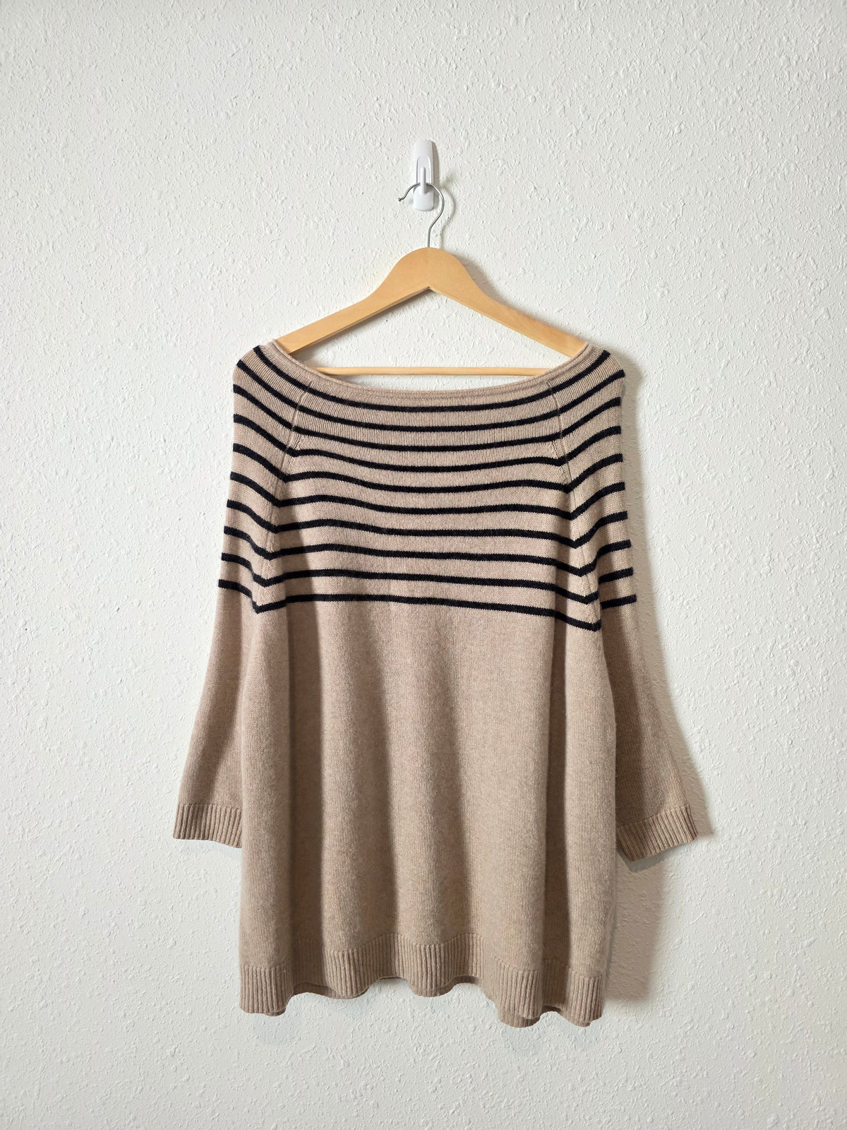 Striped Cashmere Relaxed Sweater (S)