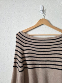 Striped Cashmere Relaxed Sweater (S)