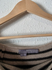 Striped Cashmere Relaxed Sweater (S)