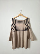 Striped Cashmere Relaxed Sweater (S)
