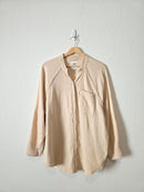 Aerie Cotton Gauze Button Up Shirt (M)