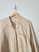Aerie Cotton Gauze Button Up Shirt (M)
