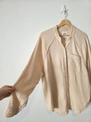 Aerie Cotton Gauze Button Up Shirt (M)